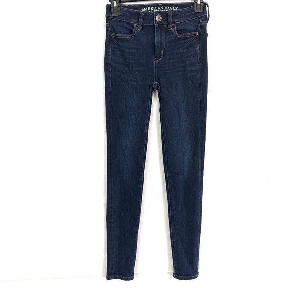 AMERICAN EAGLE HI-RISE JEGGING Skinny Jeans sz 00 - Picture 1 of 16